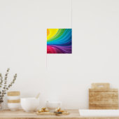 Abstracte Rainbow Swirl Canvas afdrukken Poster (Keuken)