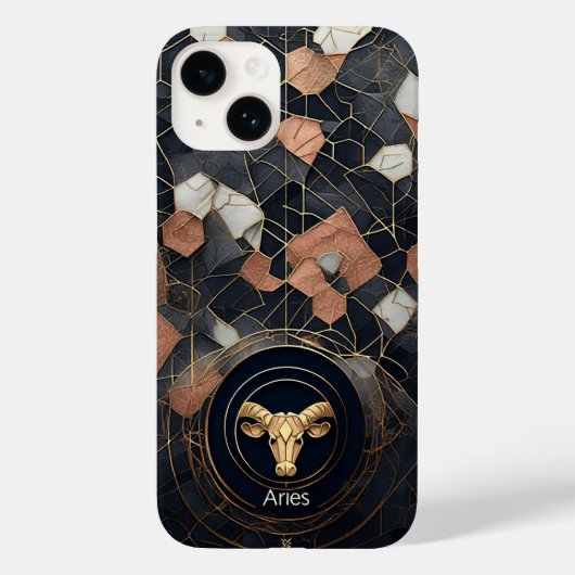 Abstracte Ram Zodiac Illustratie Modern Case-Mate iPhone Case (Achterkant)