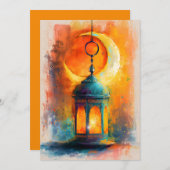 Abstracte Ramadan Crescent Elegance رمضانكري م Kaart (Voorkant / Achterkant)