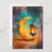 Abstracte Ramadan Crescent Elegance هلالرضما ن Kaart (Voorkant)