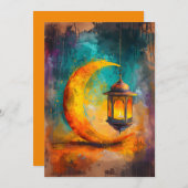 Abstracte Ramadan Crescent Elegance هلالرضما ن Kaart (Voorkant / Achterkant)