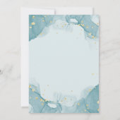 Abstracte Ramadan Iftar-dineruitnodiging in Teal G Kaart (Achterkant)