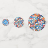 Abstracte Random Hand-getrokken Doodles Confetti (Achterkanten)