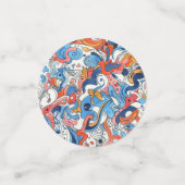 Abstracte Random Hand-getrokken Doodles Confetti (Kleine voorkant)