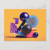 Abstracte rangschikking met kleurrijke bollen briefkaart (Voorkant)