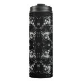 Abstracte Raven Black Thermal Tumbler Thermosbeker (Voorkant)