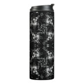 Abstracte Raven Black Thermal Tumbler Thermosbeker (Gedraaid links)