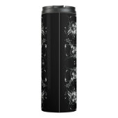 Abstracte Raven Black Thermal Tumbler Thermosbeker (Achterkant)