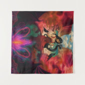 Abstracte Raven Skull Occult Dark Witchy AI Art Wandkleed (Voorkant (horizontaal))