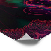 Abstracte Raven Skull Witchy AI Art Matte Waarde Poster (Hoek)