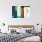 Abstracte rechthoeken canvas afdruk (Insitu (Slaapkamer))
