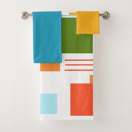 Abstracte Rechthoeken en de Reeks van de Towel van Bad Handdoek (Insitu)