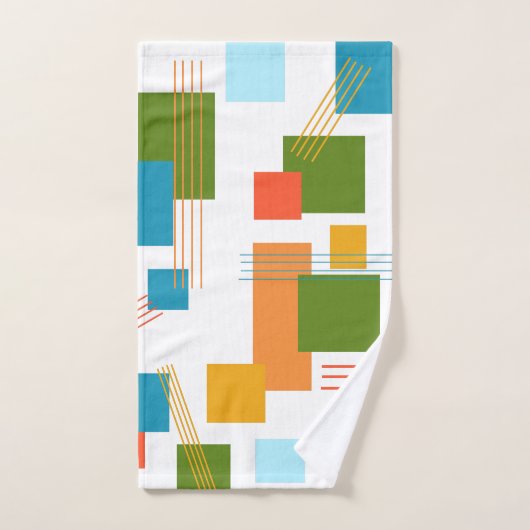 Abstracte rechthoeken en lijnen bad handdoek (Handdoek)