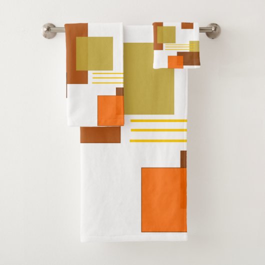 Abstracte rechthoeken en lijnen bad handdoek (Insitu)