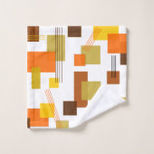 Abstracte rechthoeken en lijnen bad handdoek (Wasdoekje)