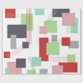 Abstracte rechthoeken en lijnen cadeaupapier (Vlak)