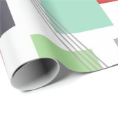Abstracte rechthoeken en lijnen cadeaupapier (Rol Hoek)