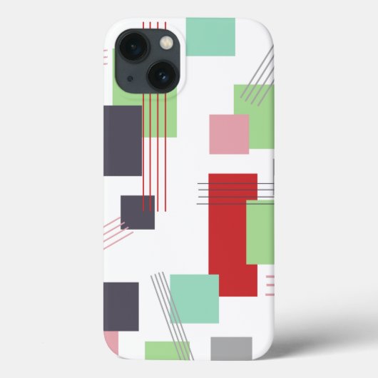Abstracte rechthoeken en lijnen Case-Mate iPhone case (Achterkant)