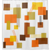 Abstracte rechthoeken en lijnen douchegordijn (Voorkant)