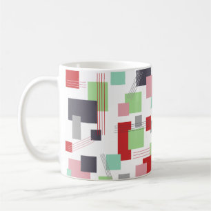 Abstracte rechthoeken en lijnen koffiemok