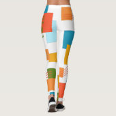 Abstracte rechthoeken en lijnen leggings (Achterkant)