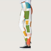 Abstracte rechthoeken en lijnen leggings (Links)