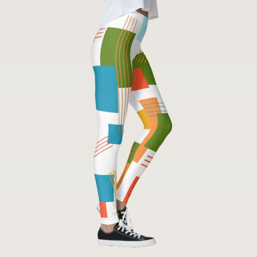 Abstracte rechthoeken en lijnen leggings (Rechts)