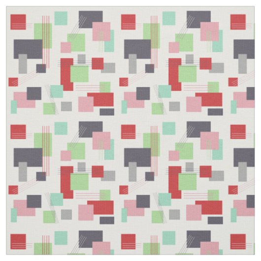 Abstracte rechthoeken en lijnen stof (Swatch)
