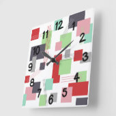 Abstracte rechthoeken en lijnen  vierkante klok (Hoek)