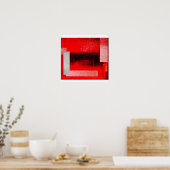 Abstracte rechthoeken en vierkantjes Art Poster Af (Keuken)