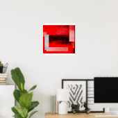 Abstracte rechthoeken en vierkantjes Art Poster Af (Thuiskantoor)