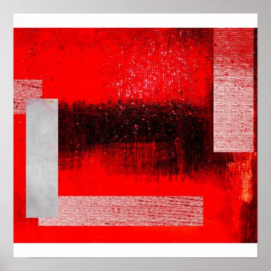 Abstracte rechthoeken en vierkantjes Art Poster Af (Voorkant)