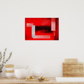 Abstracte rechthoeken en vierkantjes Art Poster Af (Keuken)