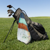 Abstracte rechthoeken golfhanddoek (Groen)