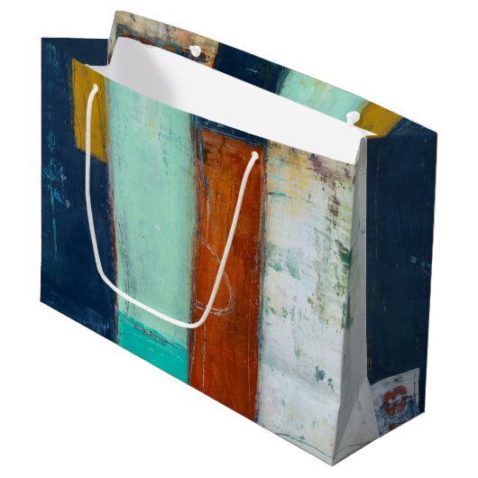 Abstracte rechthoeken groot cadeauzakje (Voorkant Gekanteld)