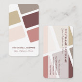 Abstracte rechthoeken harmonisch kleurenpaletontwe visitekaartje (Voorkant / Achterkant)