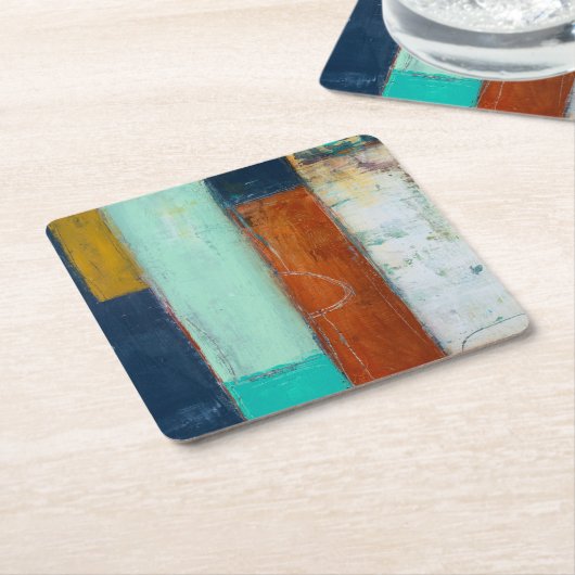 Abstracte rechthoeken kartonnen onderzetters (Schuin)