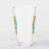 Abstracte rechthoeken Mid Century Modern Glas (Links)