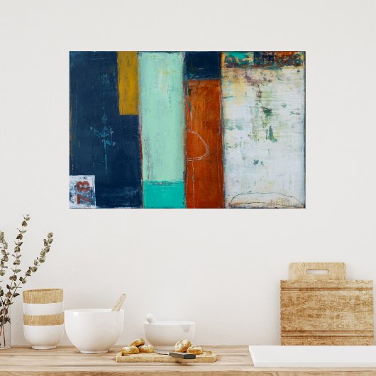 Abstracte rechthoeken poster (Keuken)