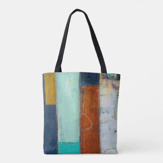 Abstracte rechthoeken tote bag (Achterkant)