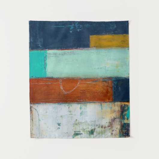 Abstracte rechthoeken wandkleed (Voorkant)