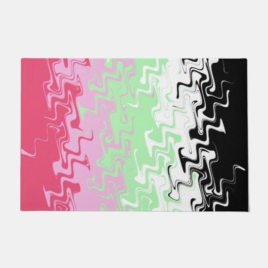 Abstracte Recipromantische vlag Deurmat (Voorkant)