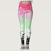 Abstracte Recipromantische vlag Leggings (Voorkant)