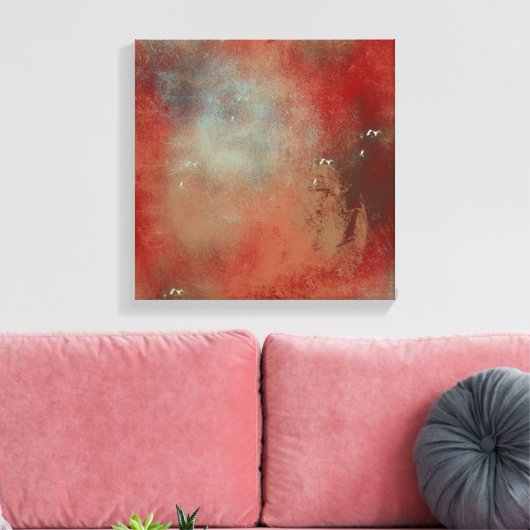 Abstracte Red Blue Art Canvas Afdruk (Insitu (Woonkamer))