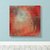Abstracte Red Blue Art Canvas Afdruk (Insitu (Houten vloer))