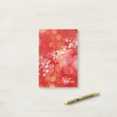 Abstracte Red Bokeh Hearts-textuur Post-it® Notes (Op bureau)