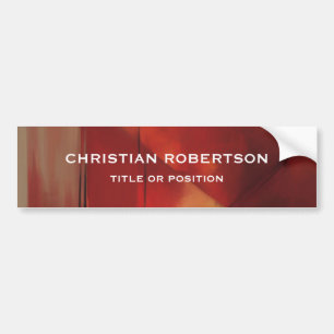 Abstracte Red Modern Simple Plain Business Bumpersticker