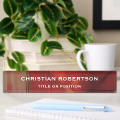 Abstracte Red Modern Simple Plain Business Naambordje