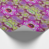 ABSTRACTE RED PINK PAARSE FUCHSIA STARS MET PARELT CADEAUPAPIER (Hoek)