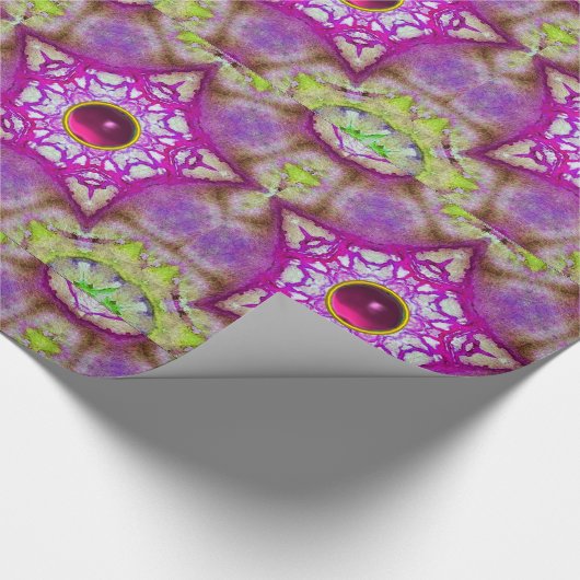 ABSTRACTE RED PINK PAARSE FUCHSIA STARS MET PARELT CADEAUPAPIER (Hoek)